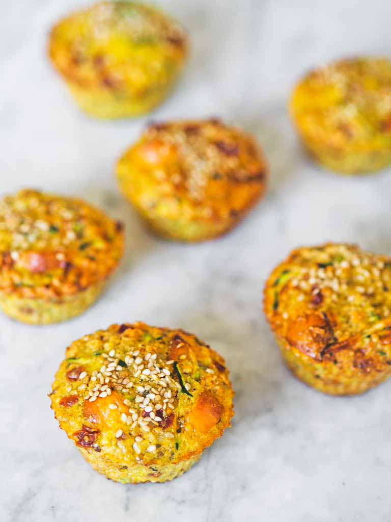 Madmuffins med kylling og squash 2 madmuffins med kylling
