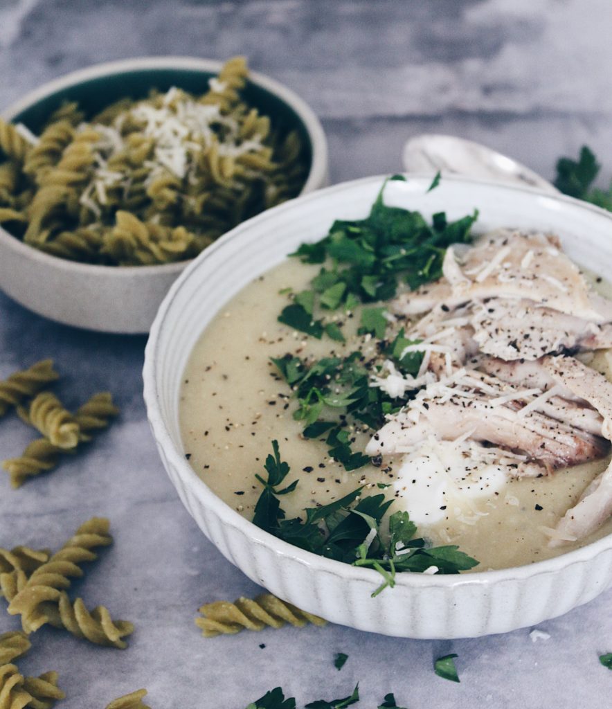 Cremet blomkålssuppe