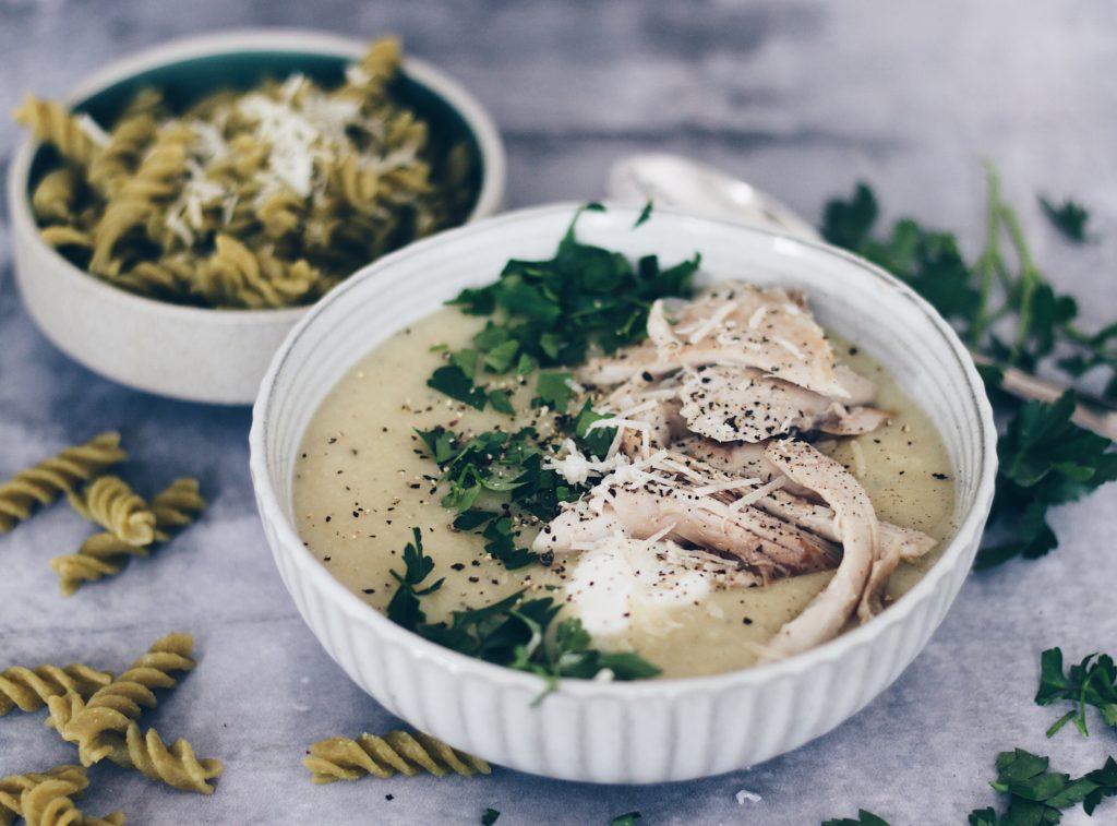 Cremet blomkålssuppe