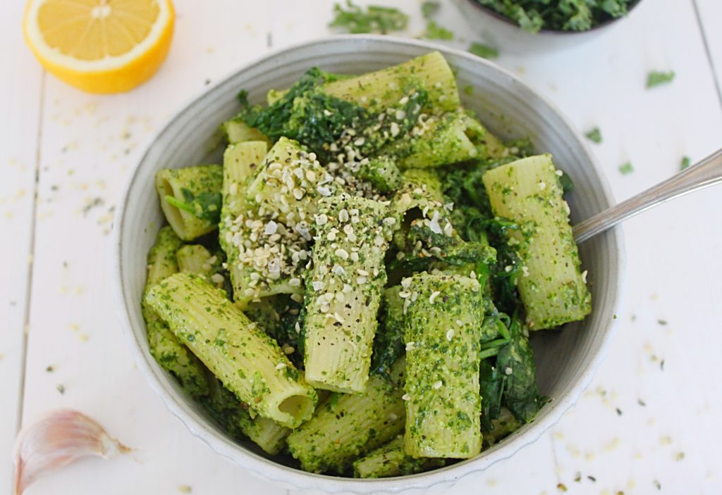 Pasta med hampefrøpesto 3