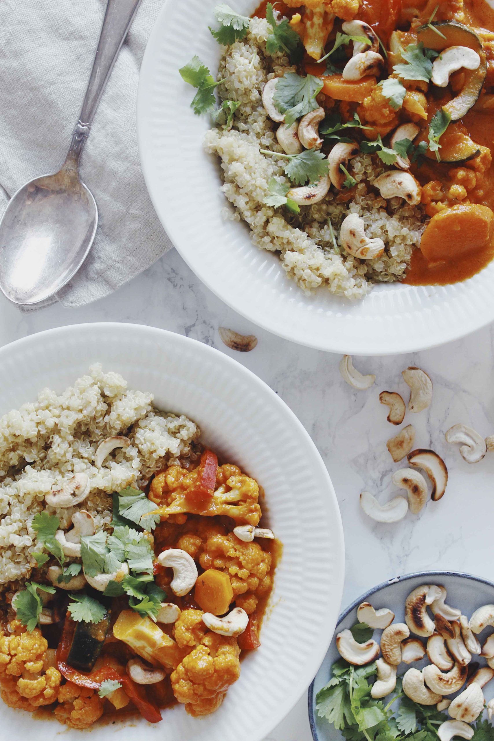 Vegetarisk panang curry med peanut butter