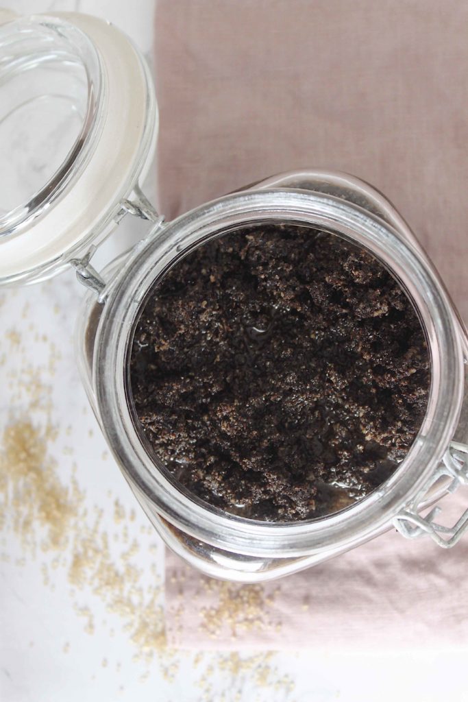 bodyscrub med kaffegrums