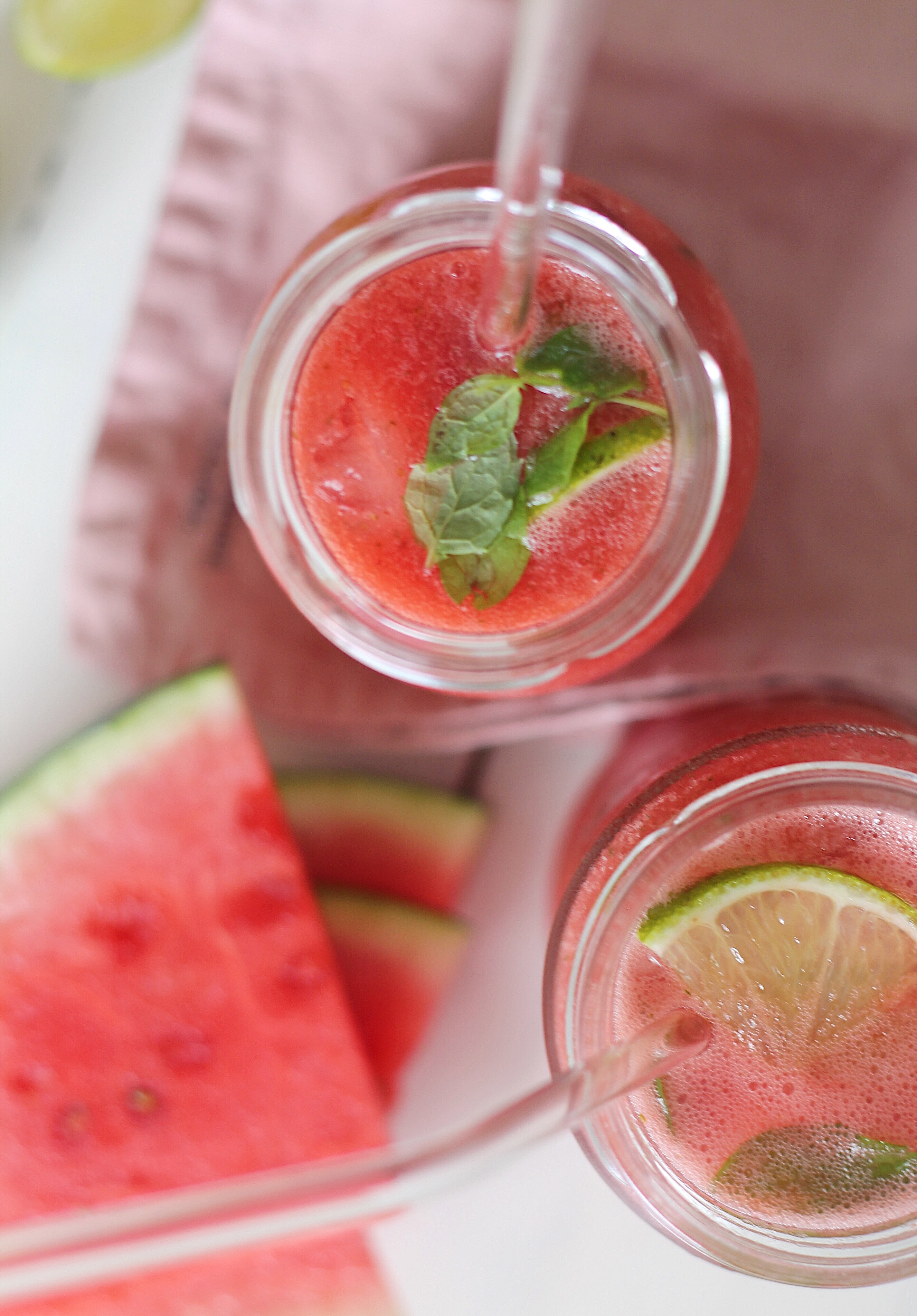 Vandmelonjuice med jordbær