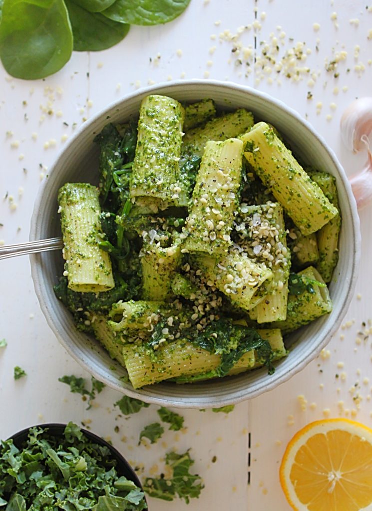 Pasta med hampefrøpesto 2