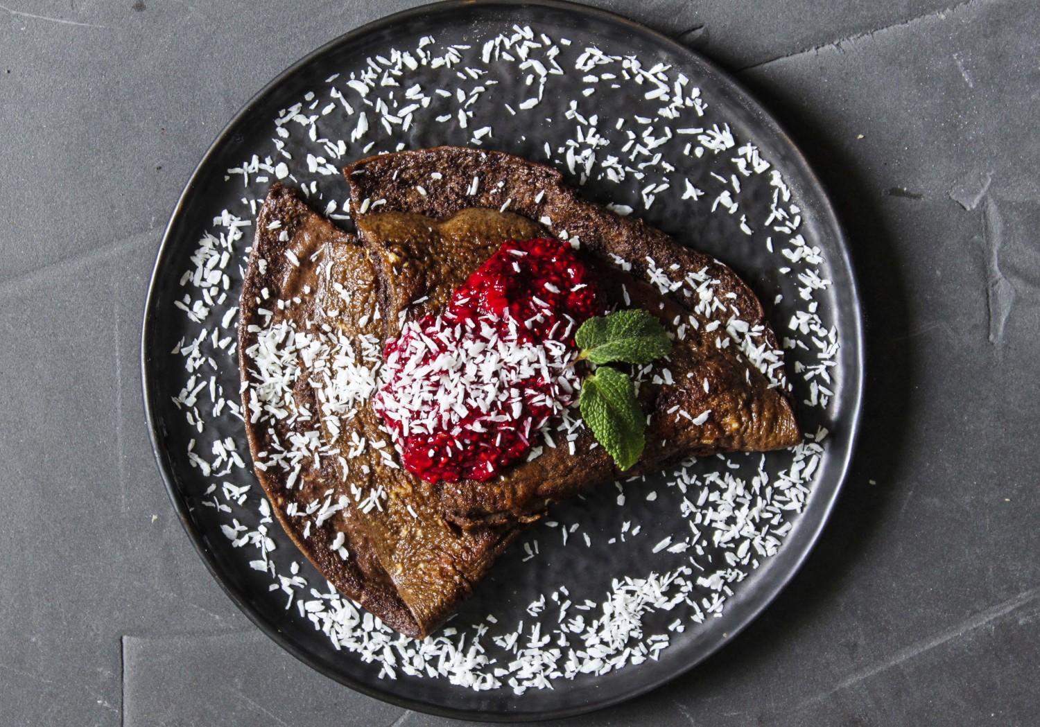 Sød chokolade omelet