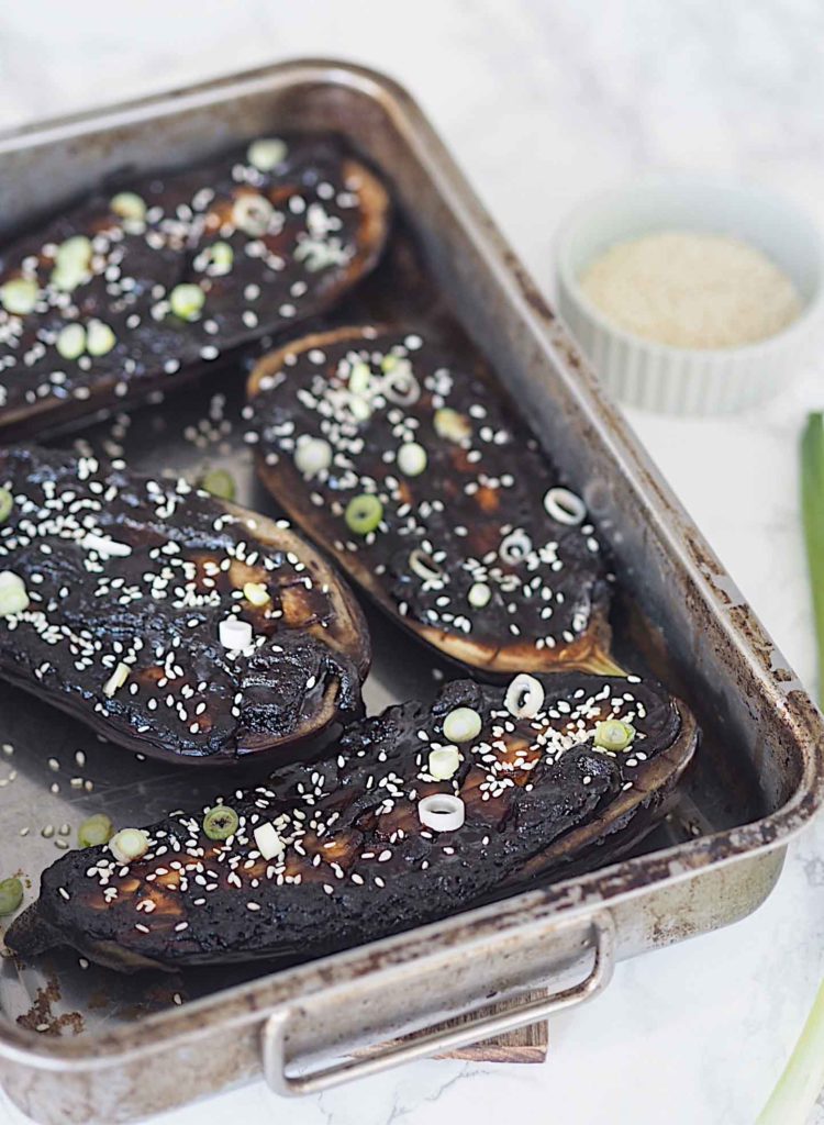 Misoglaseret aubergine