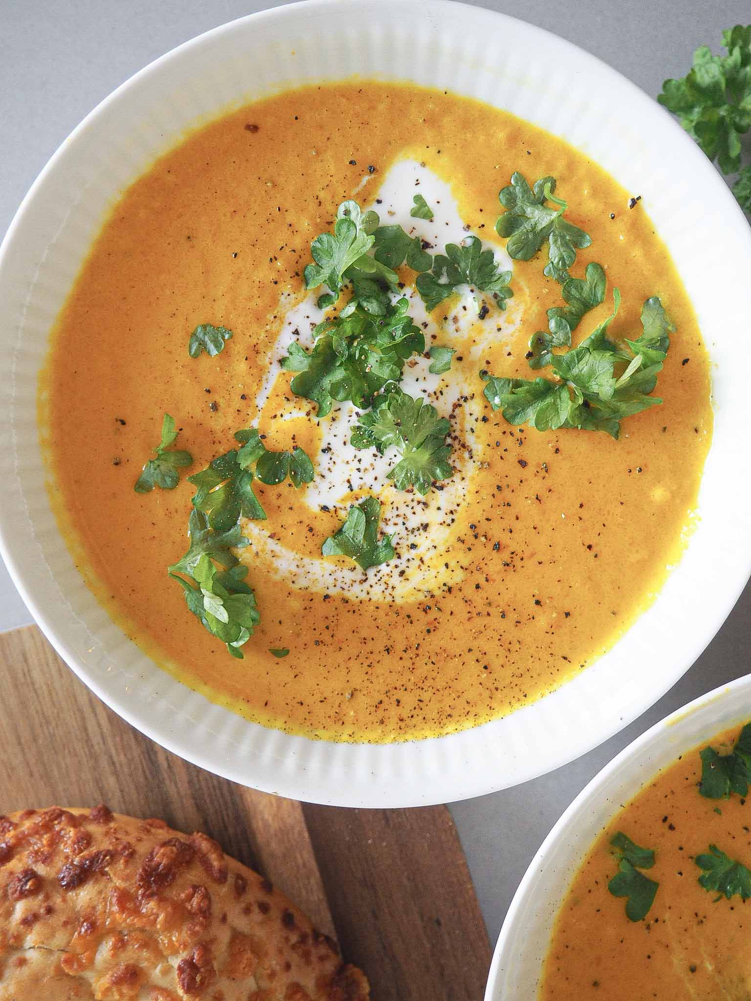 Gulerodssuppe med kokosmælk