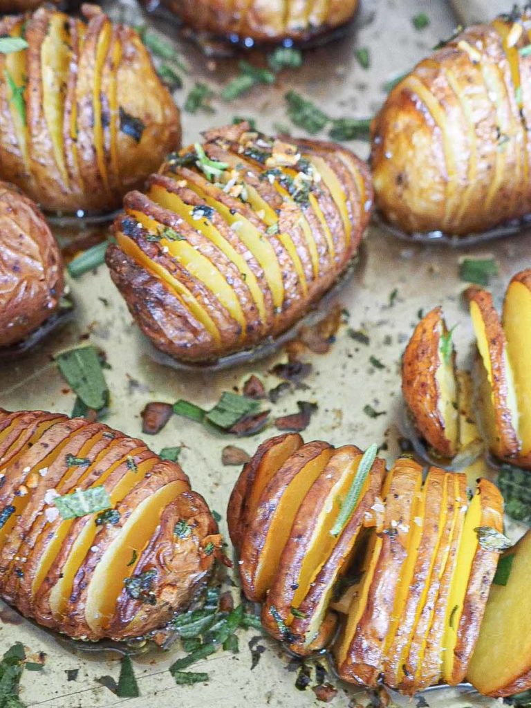 hasselback kartofler med smør