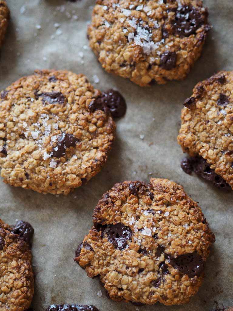 Sunde cookies med peanutbutter og mørk chokolade 4