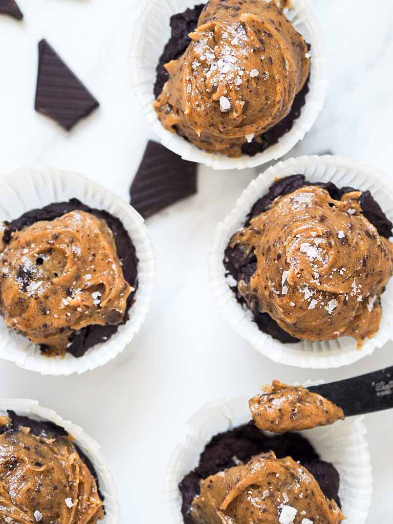 Chokolademuffins med sorte bønner