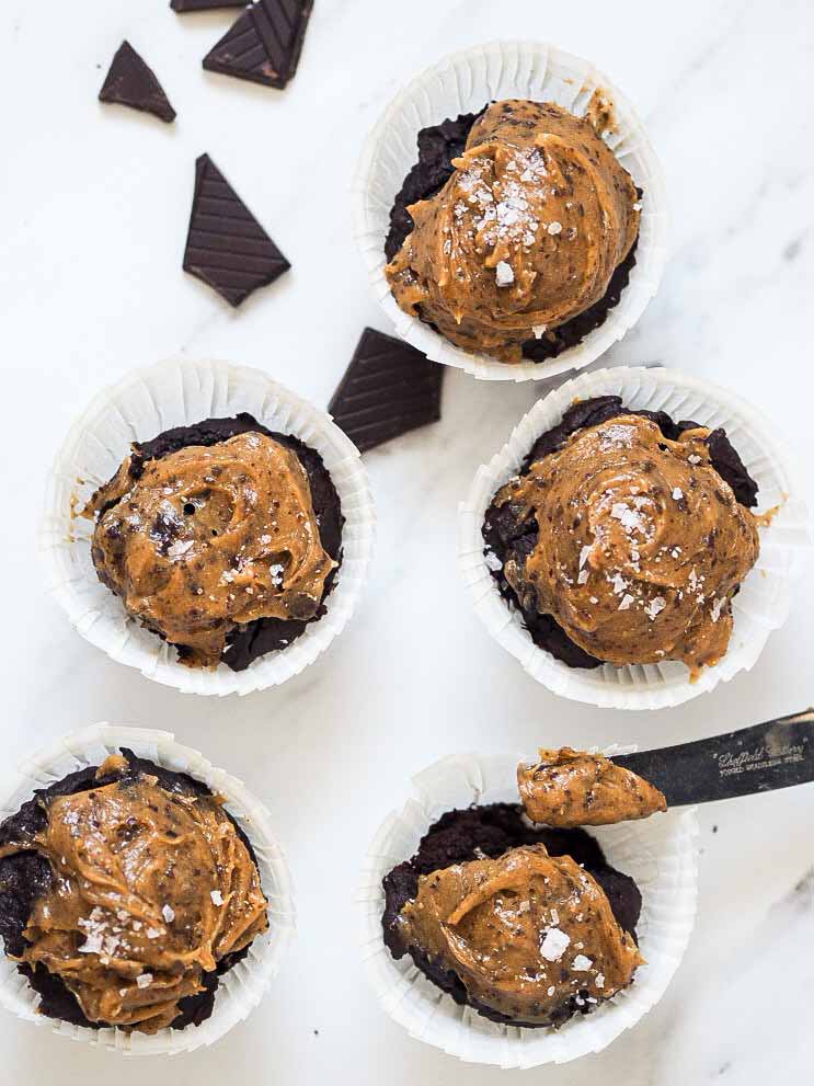 Chokolademuffins med sorte bønner