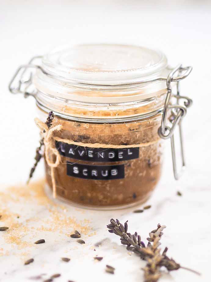 hjemmelavet bodyscrub med lavendel