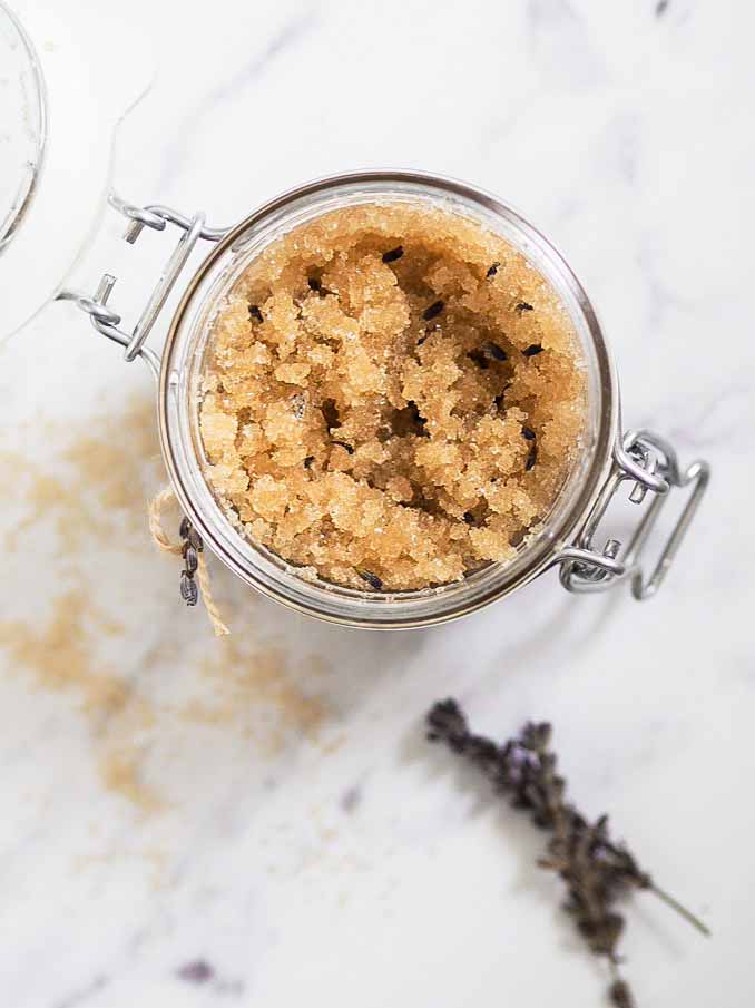 hjemmelavet bodyscrub med lavendel