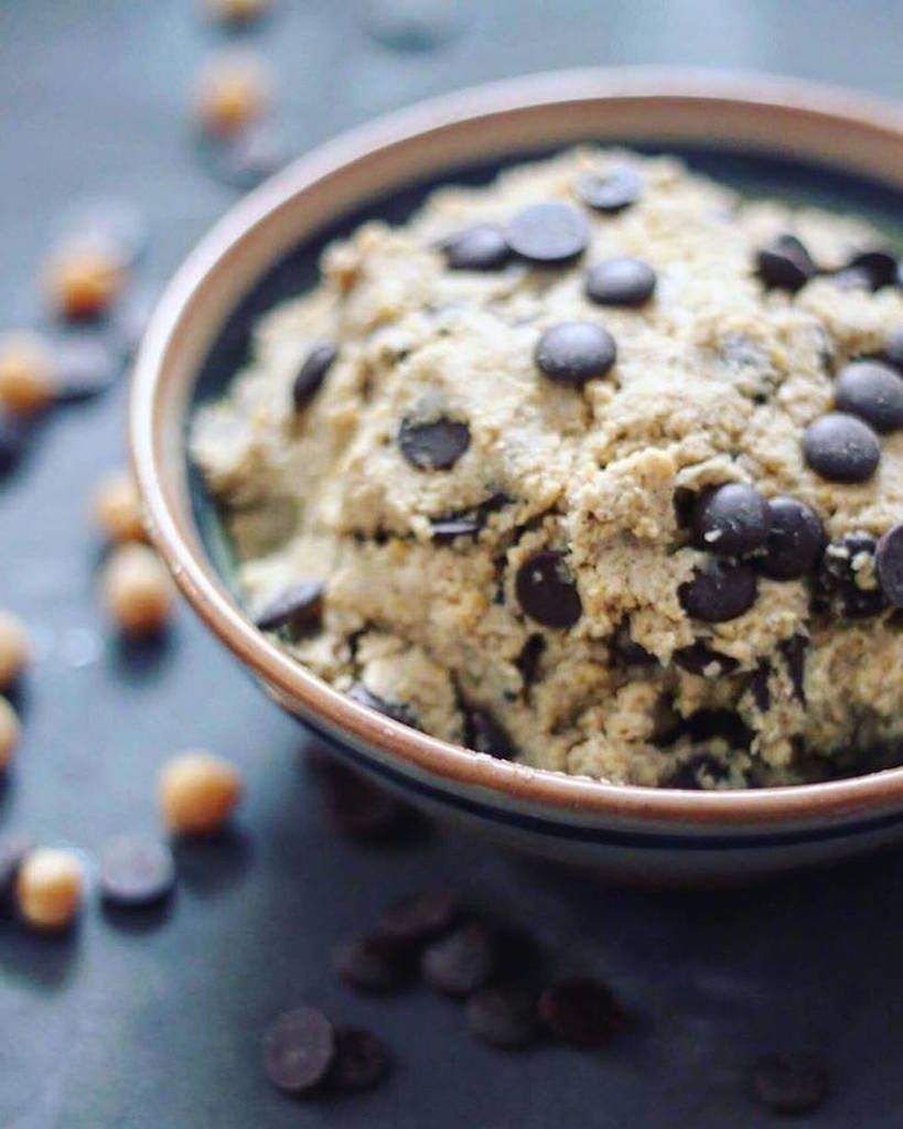 Rå cookie dough med kikærter