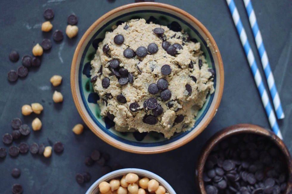 Rå cookie dough med kikærter