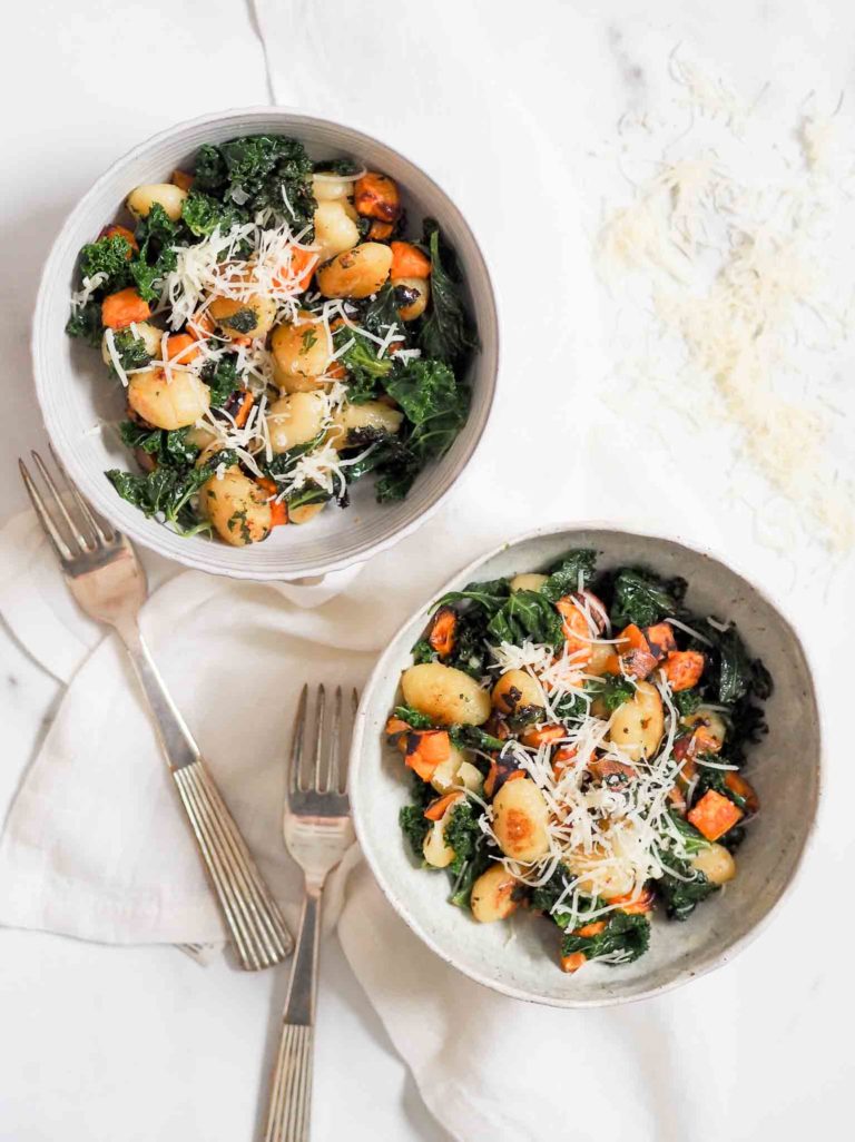 Stegt gnocchi med søde kartofler