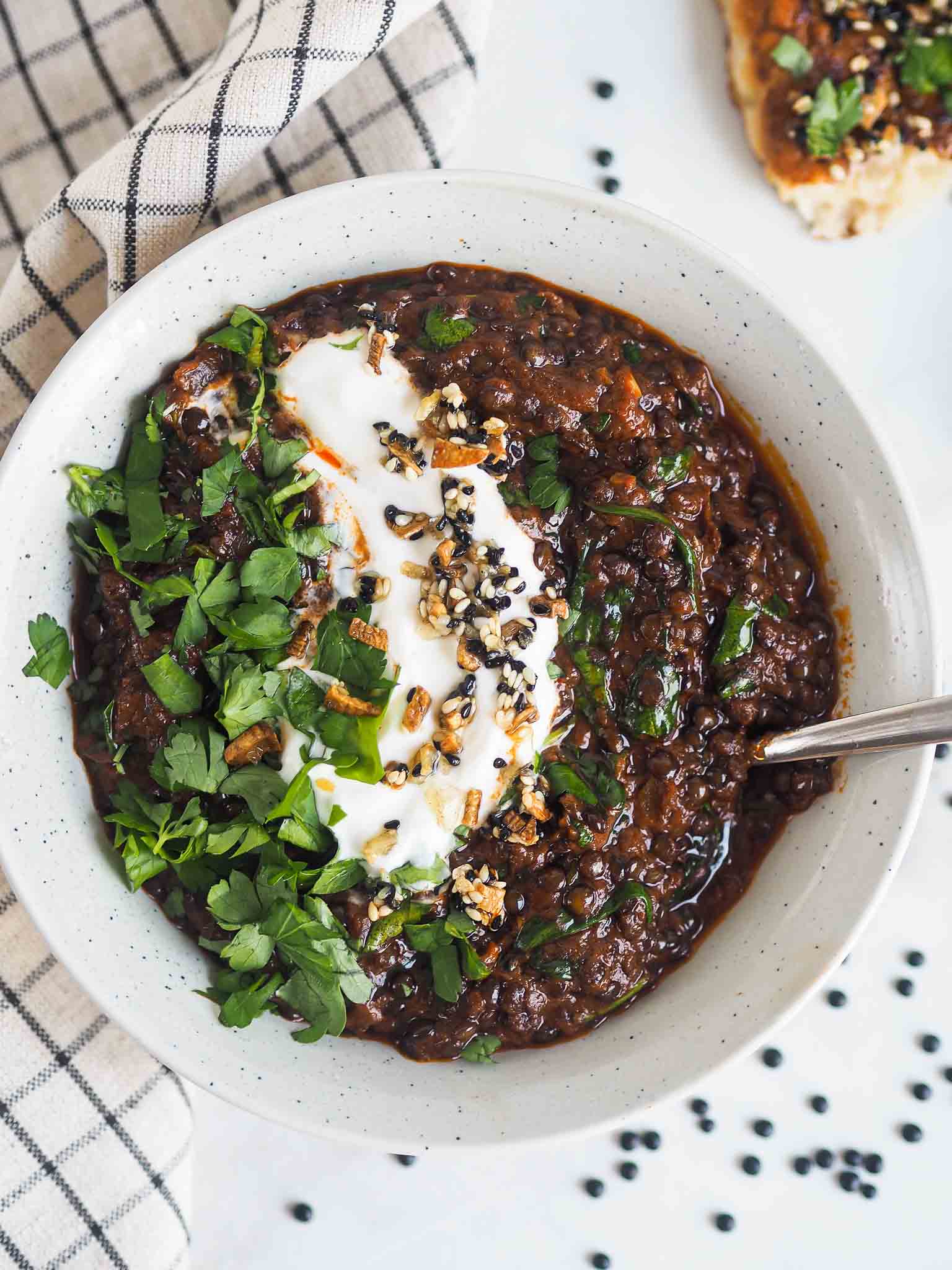 Dahl med belugalinser