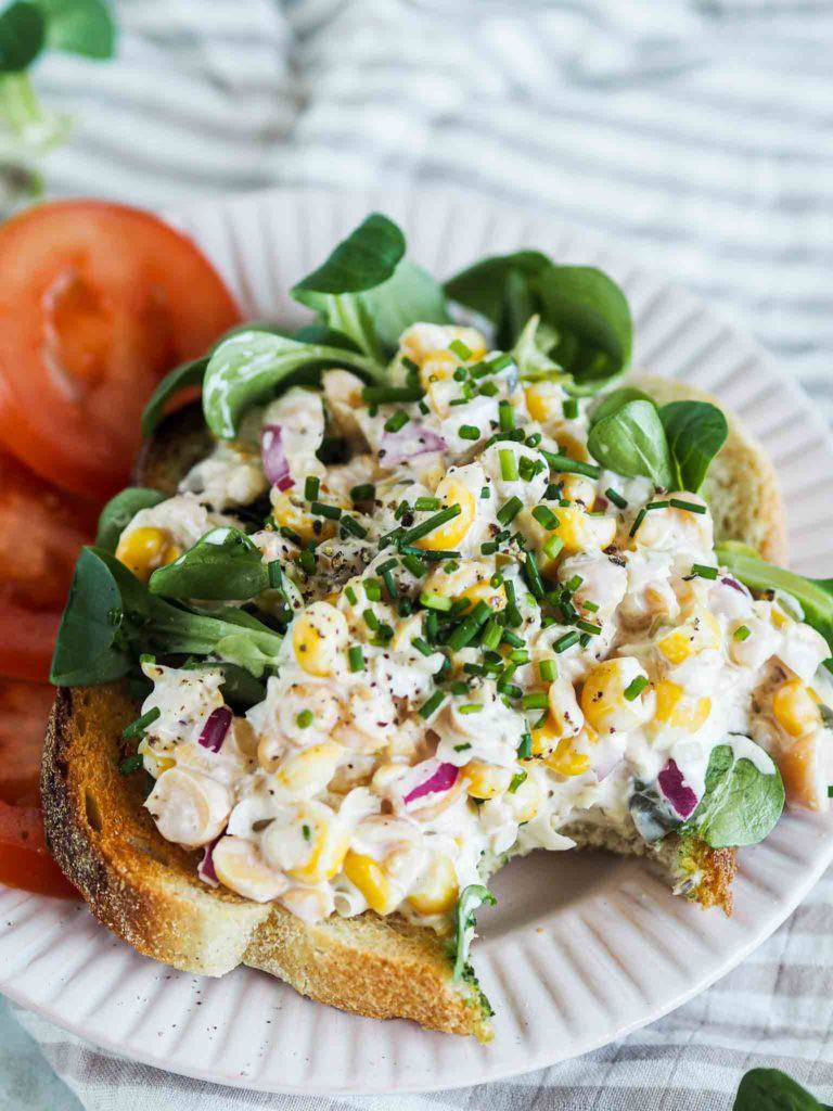 vegansk tunsalat med kikærter