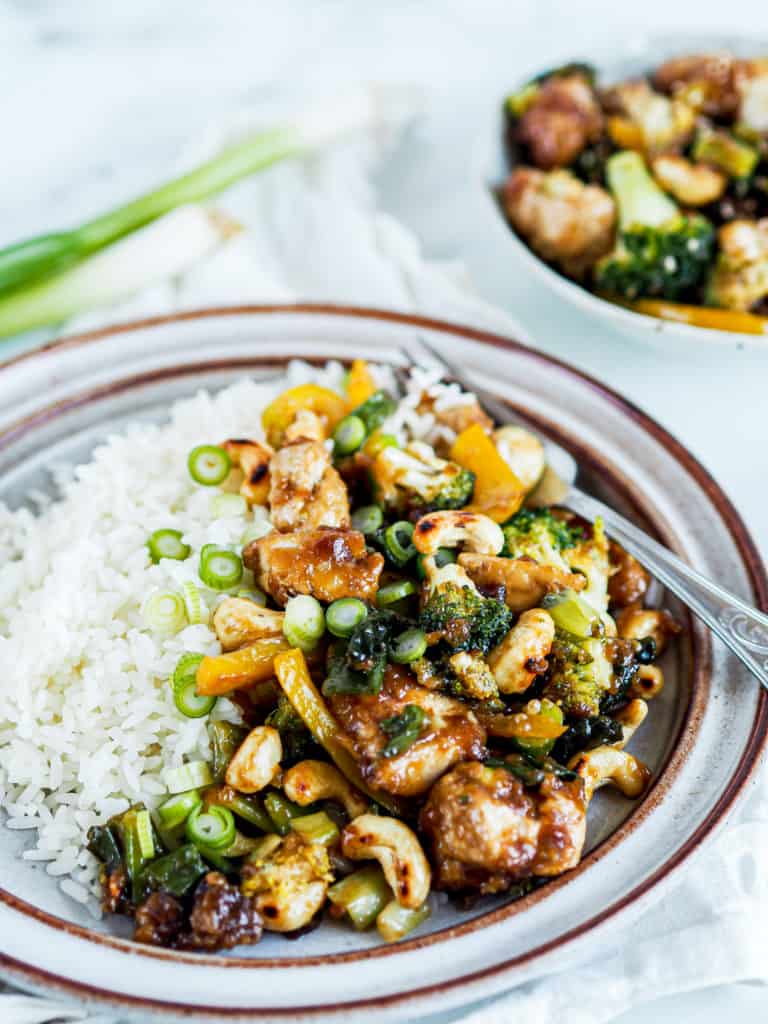 tofu stir fry med cashewnødder