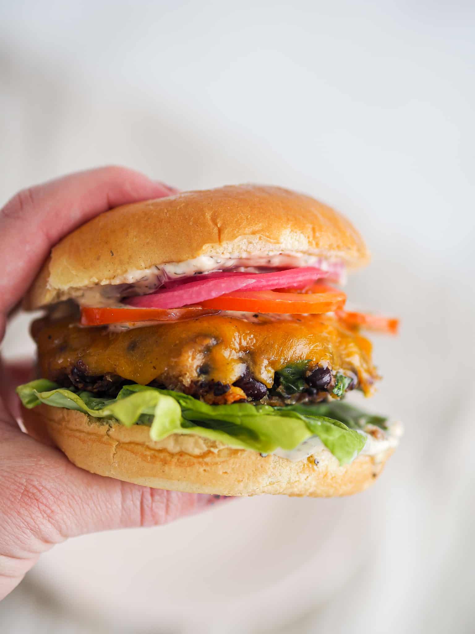 Vegetarisk burger med sorte bønner - bedste vegetarbøf