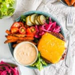 vegetarisk burger bowl