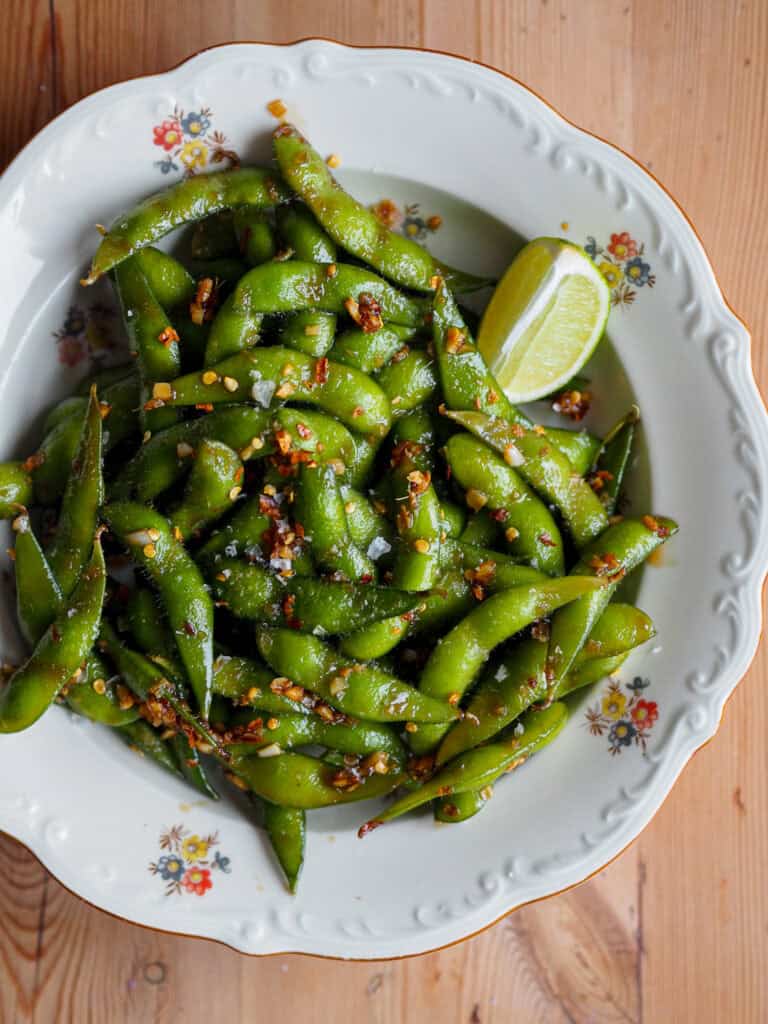 soya marinerede edamamebønner