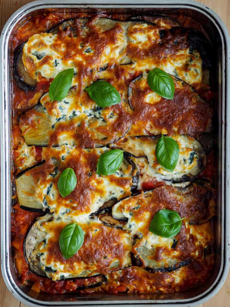 Aubergine lasagne