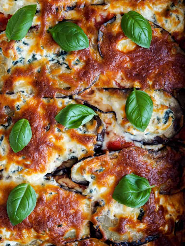 Aubergine lasagne