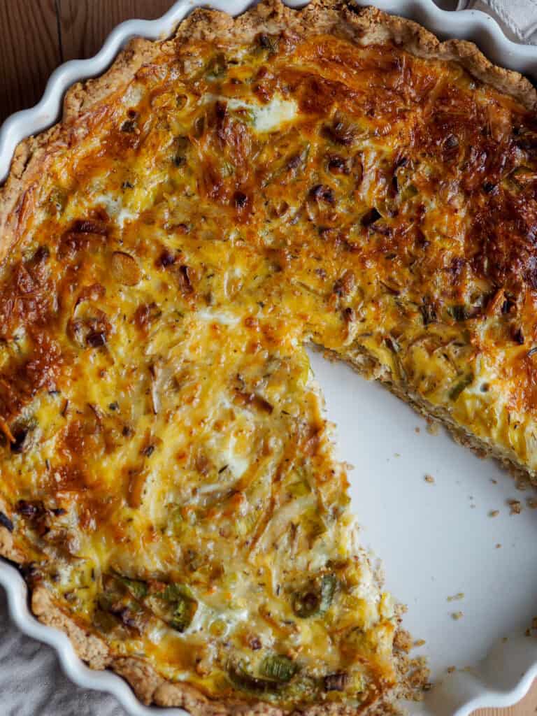 vegetarisk porretærte