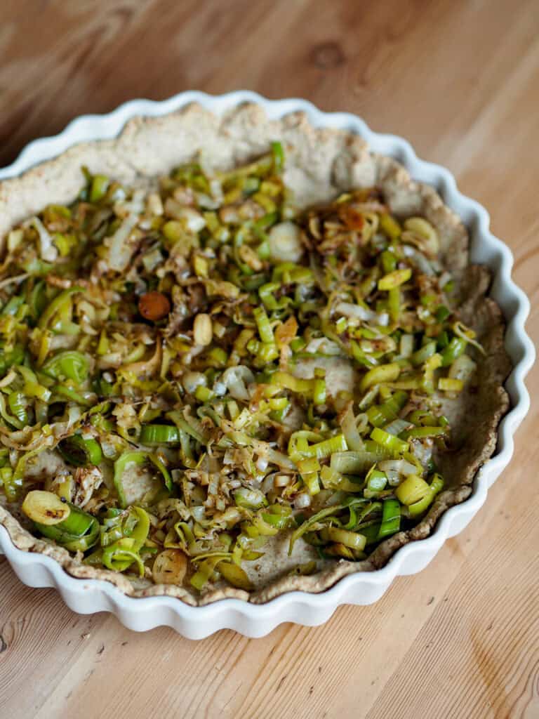 vegetarisk porretærte