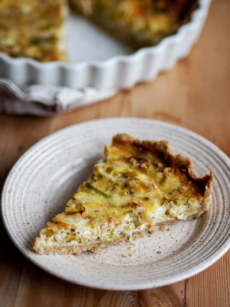 vegetarisk porretærte