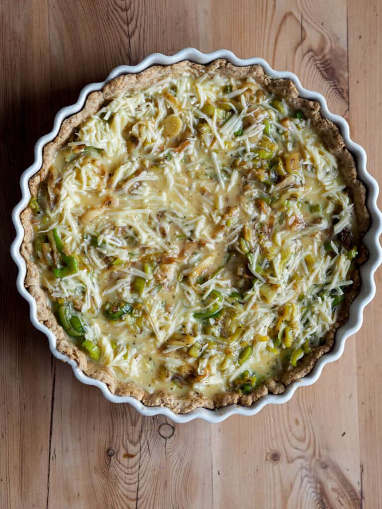 vegetarisk porretærte