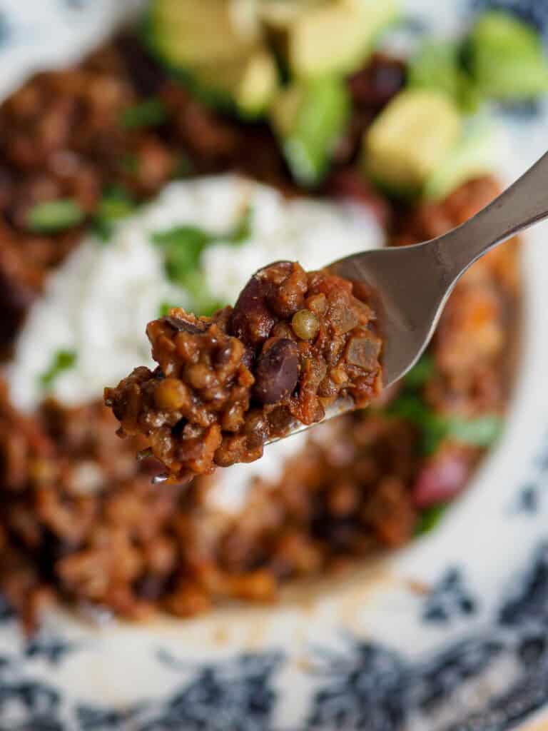 chili sin carne med anicialinser