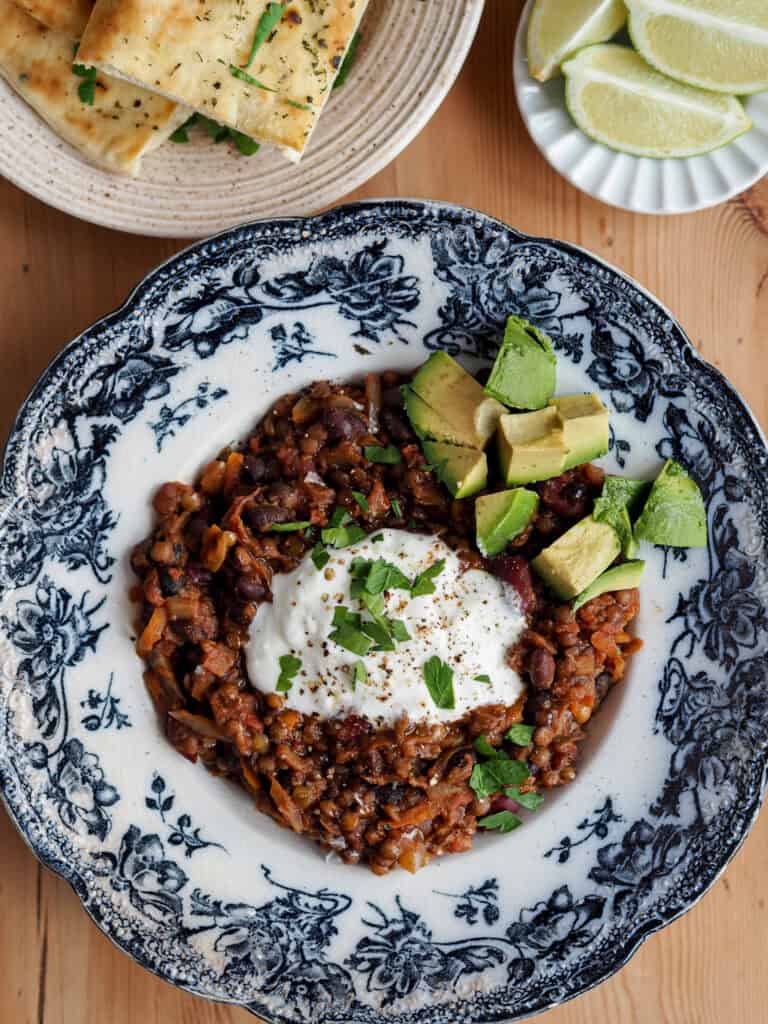 chili sin carne med anicialinser