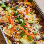 Vegetar nachos med belugalinser