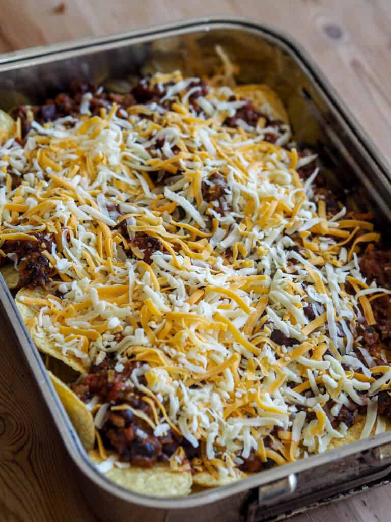 Vegetar nachos med belugalinser