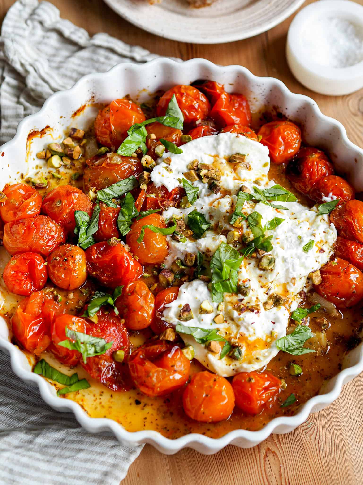 Bagte tomater med burrata
